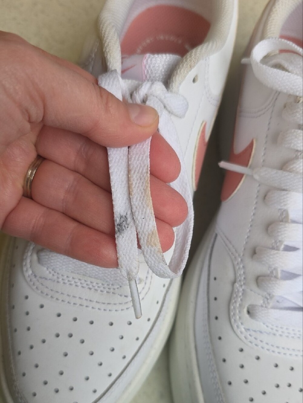 Nike Court Vision Alta Platform Sneakers White Pink Women's Size 9.5 - Picture 15 of 15